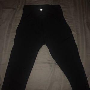 Black Lulu lemon leggings Size 4